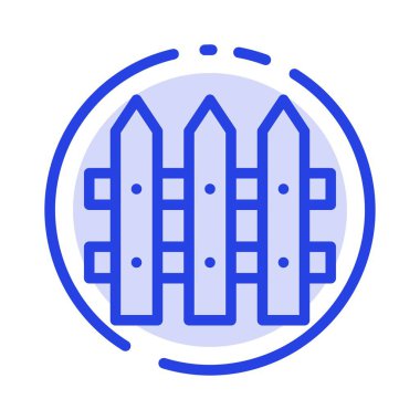 İnşaat, Çit, Bahçe MaviSi Noktalı Çizgi Simgesi