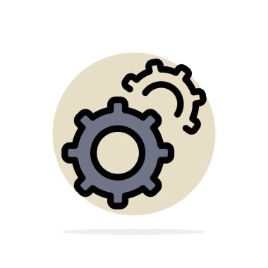 Dişliler, Dişliler, Soyut Daire Arka Plan Düz renk Simgesi