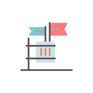 Oy pusulası, boykot, seçim, çöp, önemsiz düz renk simgesi. Vecto