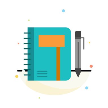 Workbook, Business, Note, Notepad, Pad, Pen, Sketch Abstract Fla