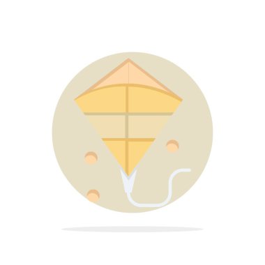 Uçurtma, Uçan, Festival Soyut Daire Arka Plan Düz renk Ico