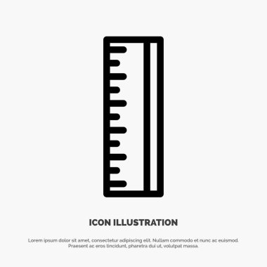 Ölçek, Tasarım, Tasarımcı Çizgi Simge Vektör