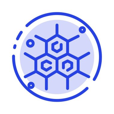 Kimyager, Moleküler, Bilim Mavi Noktalı Çizgi Simgesi