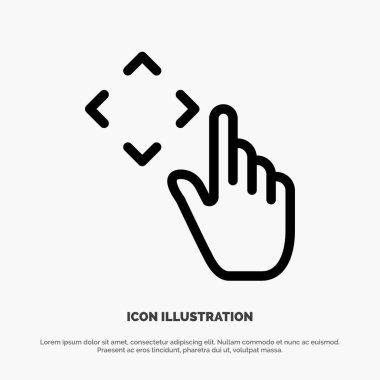 Parmak, Yukarı, Hareketler, Hareket Hattı Simge Vektörü