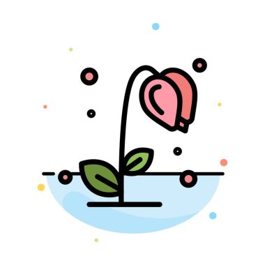 Ayçiçeği, Çiçek, Doğa, Bahar Soyut Düz Renk Simge Templ