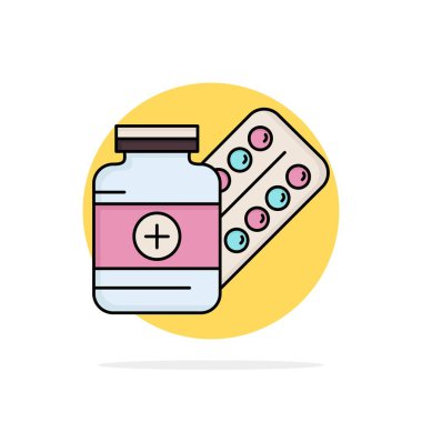 tıp, Hap, kapsül, ilaçlar, tablet Düz Renk Simge Vektör