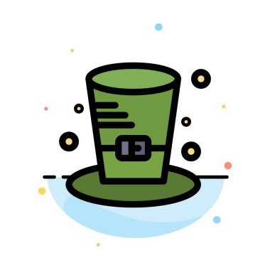 Cap, Dedektif, Şapka, Kanada Soyut Düz Renk Simgesi Şablon