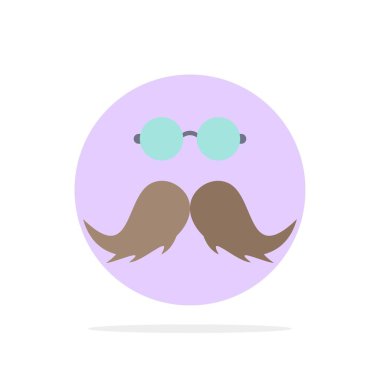 bıyık, hipster, Movember, Erkek, erkekler düz renk simge vektör