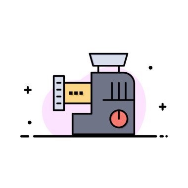 Mikser, Mutfak, Manuel, Mix Business Flat Line Dolgulu Simge Vektör