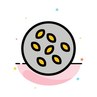 Tohum, Susam, Susam, Seamus Soyut Düz Renk Simge Tem