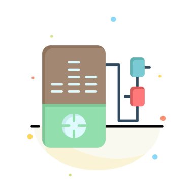 Müzik, Mp3, Oyun, Eğitim Soyut Düz Renk Simgesi Şablonu