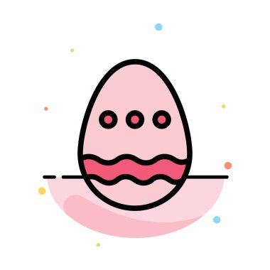 Dekorasyon, Paskalya, Paskalya Yumurtası, Yumurta Soyut Düz Renk Simgesi Tem