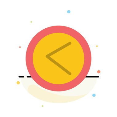 Ok, Arayüz, Sol, Kullanıcı Soyut Düz Renk Simgesi Şablonu