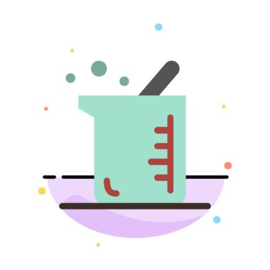 Büyük, Biyokimya, Biyoloji, Kimya Soyut Düz Renk Simgesi Şablonu