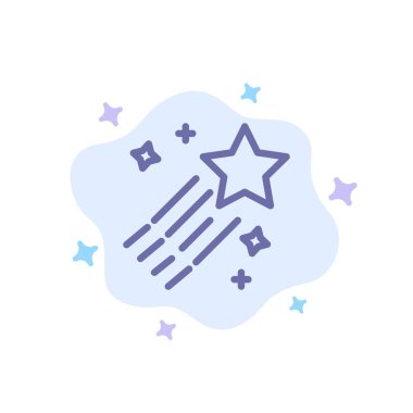 Asteroit, Kuyruklu Yıldız, Uzay, Soyut Bulut Backgro Üzerinde Yıldız Mavi Sonu