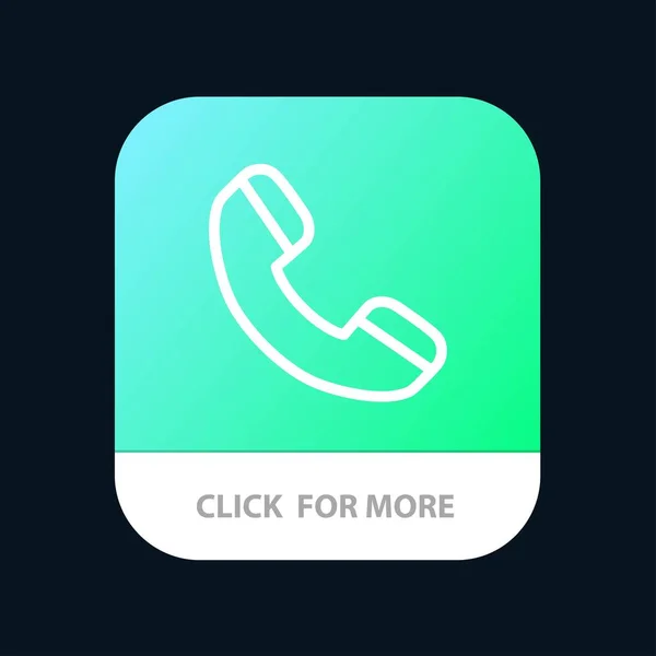 Καλέστε, τηλέφωνο, τηλέφωνο Mobile App κουμπί. Android και iOS γραμμή V — Διανυσματικό Αρχείο