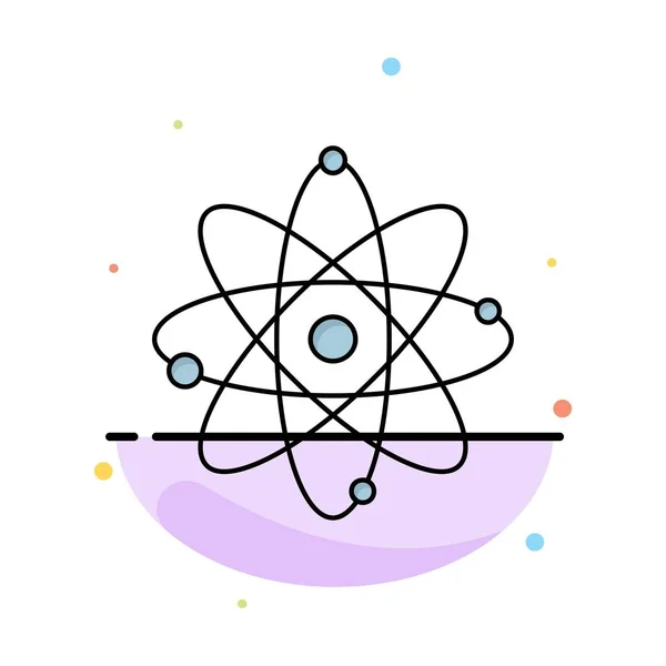 Atome, nucléaire, molécule, chimie, science Flat Color Icon Vect — Image vectorielle