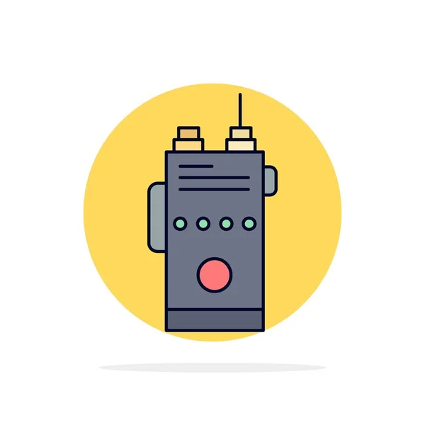 Walkie, talkie, communication, radio, camping Flat Color Icon Ve — Image vectorielle