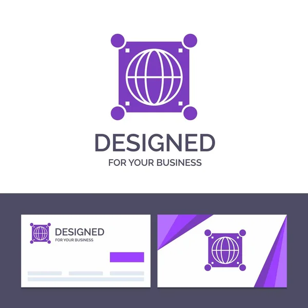 Creative Business Card and Logo template Globe, Global, World, S — Stock Vector