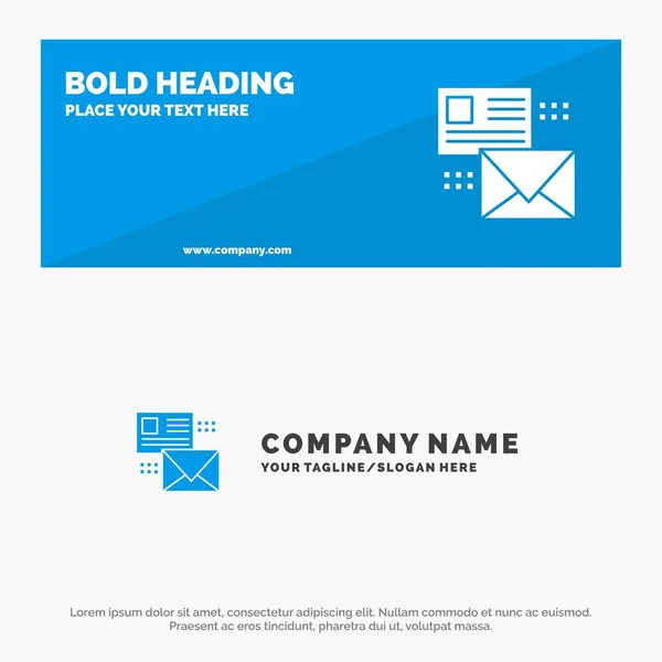 Mailing, Conversation, Emails, List, Mail SOlid Icon Interdiction de site Web — Image vectorielle