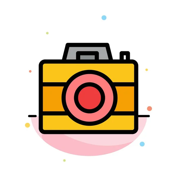 Камера, цифровая, технология Abstraat Flat Color Icon T — стоковый вектор