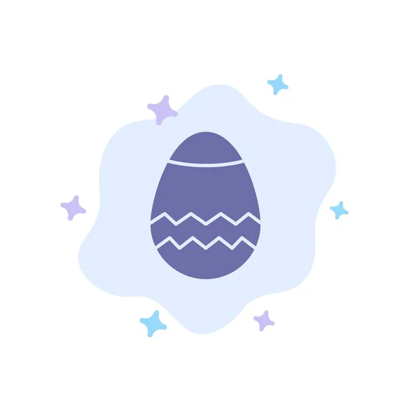 Ostern, Ei, Frühlingsblaues Symbol auf abstraktem Wolkenhintergrund — Stockvektor