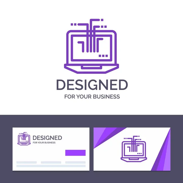 Creative Business Card and Logo template Ordinateur, Réseau, Lapt — Image vectorielle