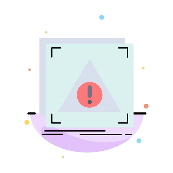 Erro, Aplicação, Negado, servidor, alerta Flat Color Icon Vector — Vetor de Stock