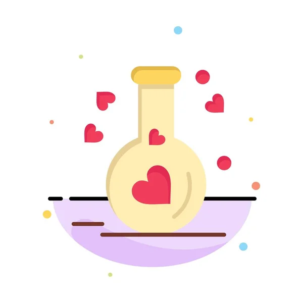 Flask, Amor, Coração, Casamento Abstrato Modelo de ícone de cor plana —  Vetores de Stock