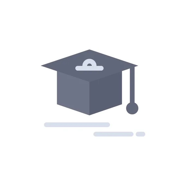 Cap, Educação, Graduação ícone de cor plana. Banner do ícone do vetor —  Vetores de Stock