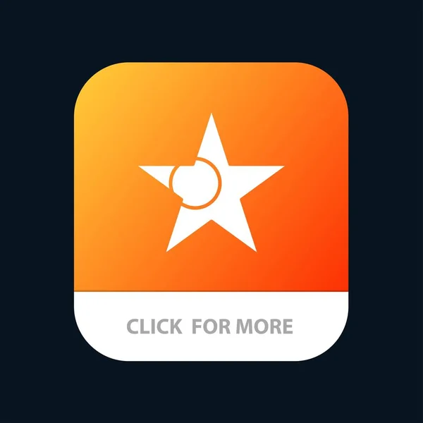 Бангладеш, Focus, кнопка мобильного приложения Star. Android и IOS Glyph — стоковый вектор