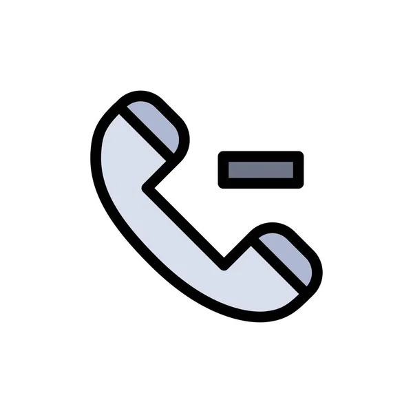 Bellen, contact opnemen, pictogram voor platte kleuren verwijderen. Vector pictogram banner Templ — Stockvector