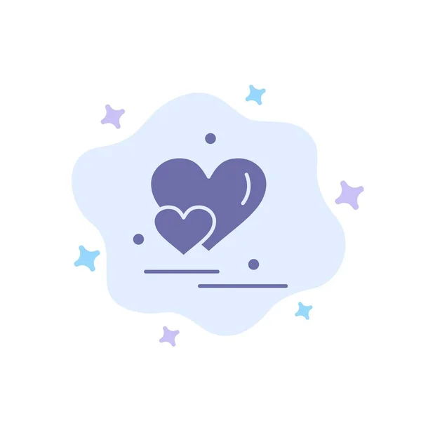 Herz, liebe, paar, valentine grüße blaues symbol auf abstraktem c — Stockvektor