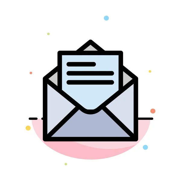 E-mail, courrier, message, texte Résumé Modèle d'icône de couleur plate — Image vectorielle