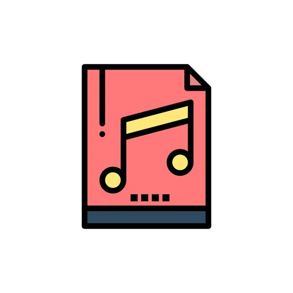 Audio, computer, bestand, MP3, sample platte kleur icoon. Vector, pictogram — Stockvector