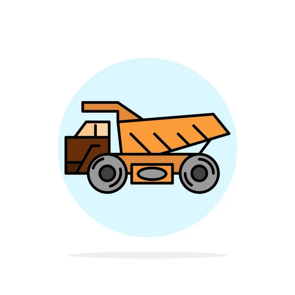 Truck, Trailer, Transport, Construction Abstract Circle Backgrou — Stock Vector