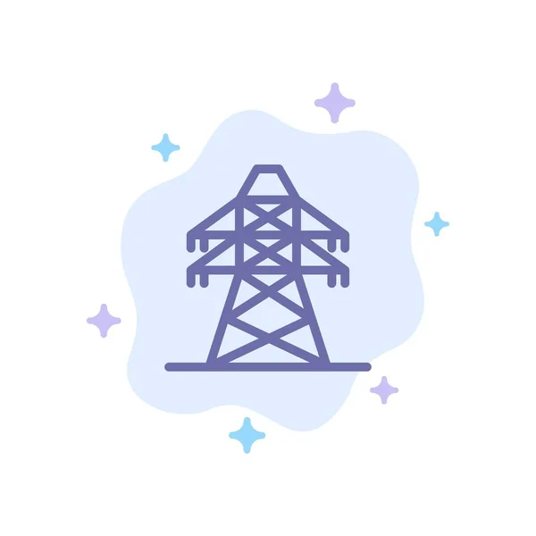 Eléctrico, Energía, Transmisión, Torre de Transmisión Blue Icon o — Vector de stock