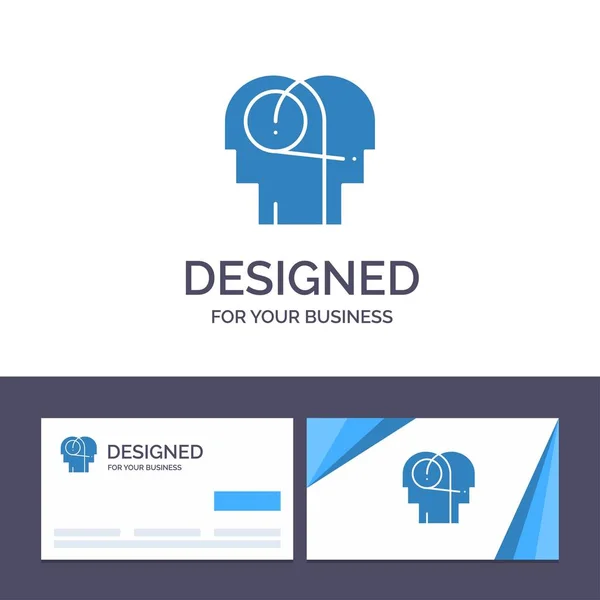 Creative visitekaartje en logo template beter, communicatie, — Stockvector