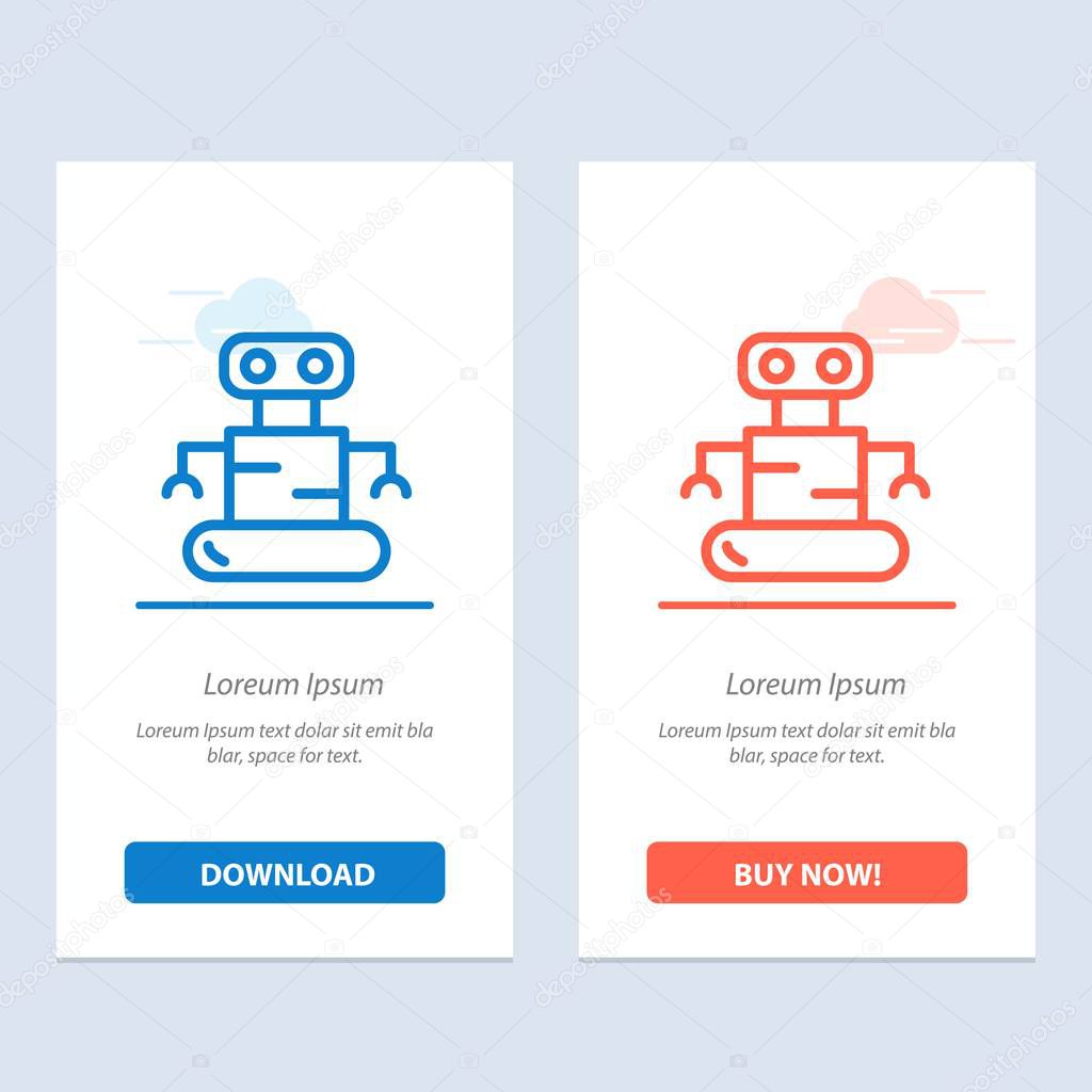 Exoskeleton, Robot, Space  Blue and Red Download and Buy Now web