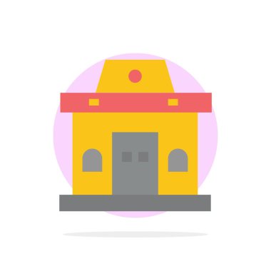 Bina, Ofis, Bilet, Kentsel Soyut Daire Arka Plan Düz 