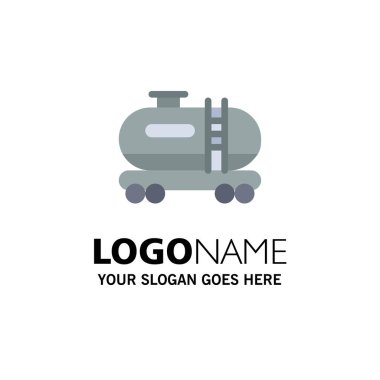 Petrol, Tank, Kirlilik İş Logosu Şablonu. Düz Renk