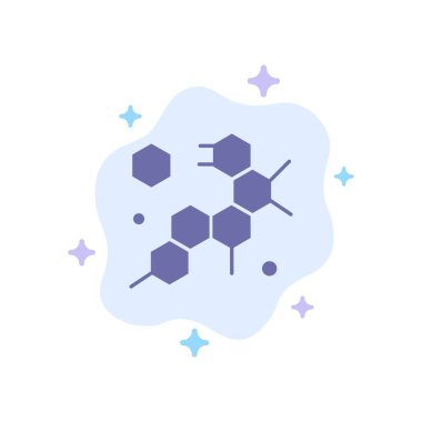 Hücre, Molekül, Soyut Bulut Arka Plan Bilim Mavi Simge
