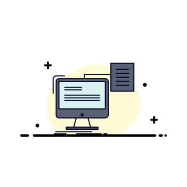 özgeçmiş, depolama, baskı, cv, belge Düz Renk Simge Vektör