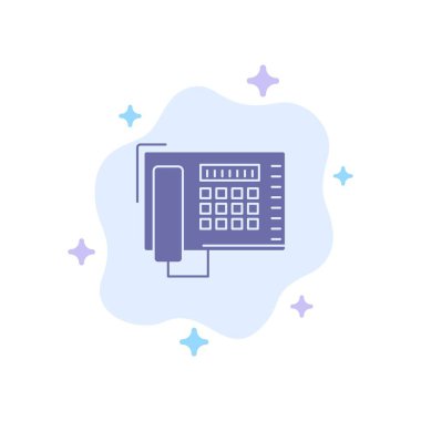 Telefon, Faks, sayı, çağrı mavi simge soyut bulut Backgro