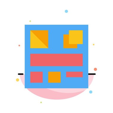 Tasarım, Mockup, Web Soyut Düz Renk Simgesi Şablon