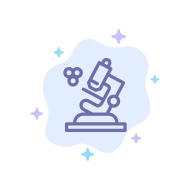 Biyoloji, Mikroskop, Soyut Bulut Backgro Bilim Mavi Simge