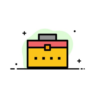 Çanta, İşçi Çantası, Kullanıcı, Arayüz İş Düz Hat Dolu Simge