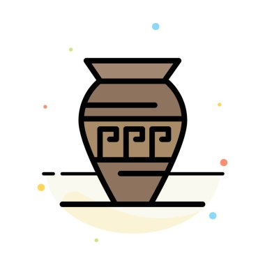 Amfora, Antik Kavanoz, Emojis, Kavanoz, Yunanistan Soyut Düz Renk Ic