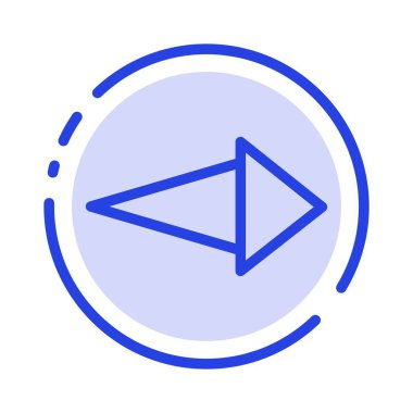 Ok, Sağ, Sonraki Mavi Noktalı Çizgi Simgesi