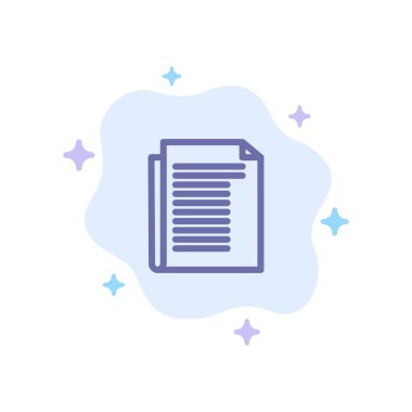 Soyut Bulut Backgr'de Belge, Not, Rapor, Kağıt Mavi Simgesi